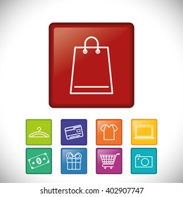 Digital marketing and ecommerce design, vector illustration