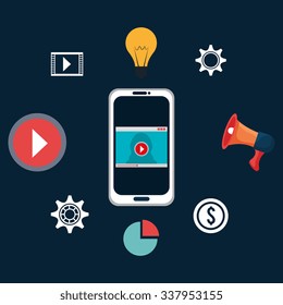 Digital marketing and ecommerce graphic design, vector illustration