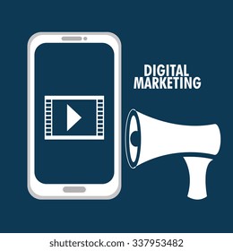 Digital marketing and ecommerce graphic design, vector illustration