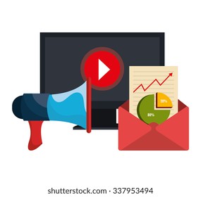 Digital marketing and ecommerce graphic design, vector illustration Digital marketing and ecommerce graphic design, vector illustration