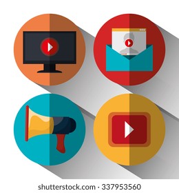 Digital marketing and ecommerce graphic design, vector illustration