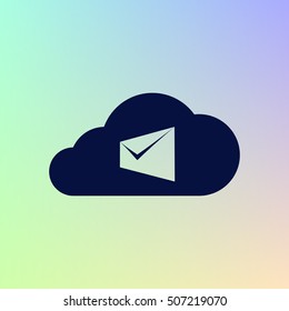 Digital Marketing Email Laptop Envelope Send Business Mail Flat Vector Illustration