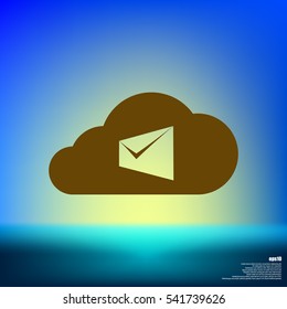 Digital Marketing Email Laptop Envelope Send Business Mail Flat Vector Illustration