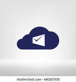 Digital Marketing Email Laptop Envelope Send Business Mail Flat Vector Illustration