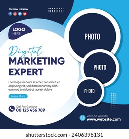 Digital Marketing Expert Banner corporate Design Template for social media marketing