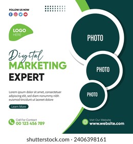 Digital Marketing Expert Banner corporate Design Template for social media marketing