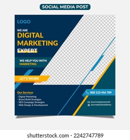 Digital marketing expert banner for social media post