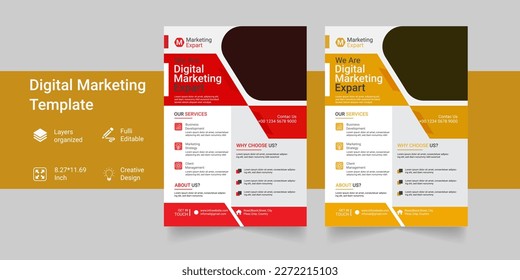 Vorlage für Business-Flyer für Digital-Marketing-Experten