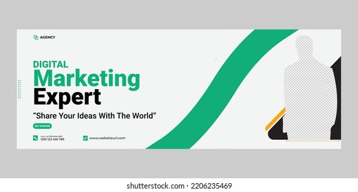 Digital marketing expert and corporate business social media post template