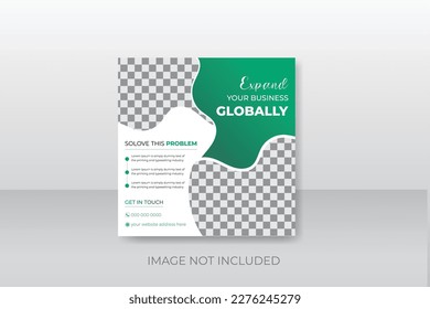 Plantilla de banner para publicación de artículos de expertos en marketing digital o banner de medios sociales
