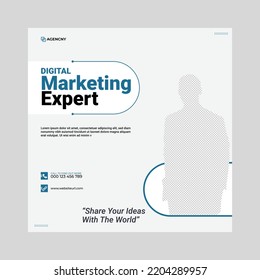 Digital Marketing Expert Social Media Marketing Post Template Design