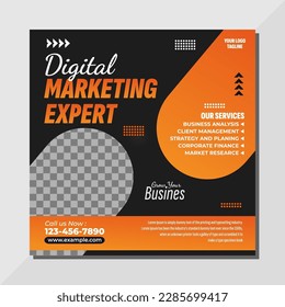 Digital marketing expert social media post template