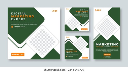 Digital Marketing Expert Social Media Post for Online Marketing Promotion Banner, Story and Web Internet Ads Flyer