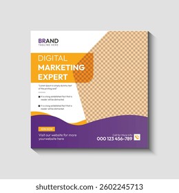 Digital marketing expert social media post template design