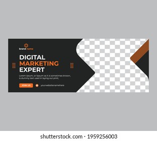 Digital marketing Facebook banner template design