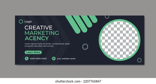 Digital marketing facebook banner template. facebook cover page template