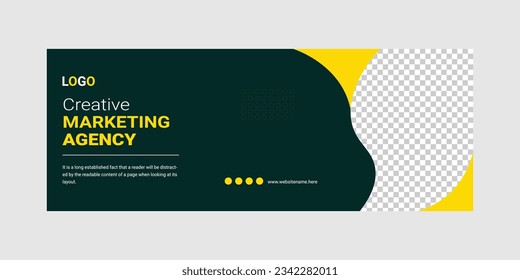 Digital marketing facebook banner template