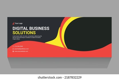 Digital Marketing Facebook Cover Banner Template