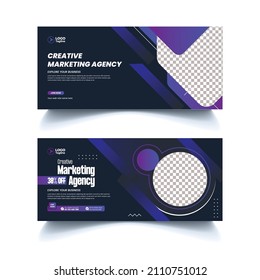 Digital marketing Facebook cover, corporate business Facebook cover or web banner template design