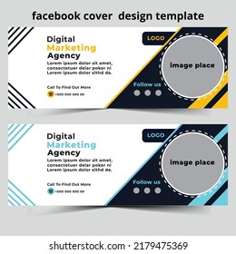 digital marketing  facebook cover design template 