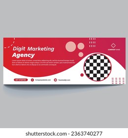 digital marketing facebook cover page template design
