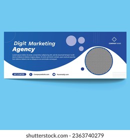 digital marketing facebook cover page template design
