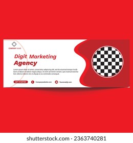 digital marketing facebook cover page template design