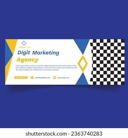 digital marketing facebook cover page template design