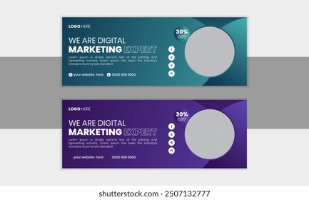 Digital marketing facebook cover page template