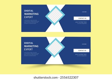 Digital marketing Facebook cover page template