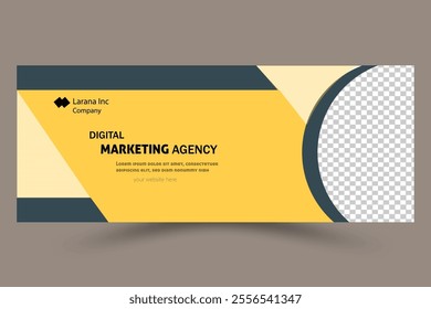 Digital marketing Facebook cover page template