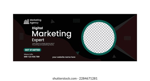 Digital marketing facebook cover social media post and web banner template