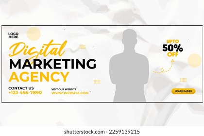 Digital Marketing Facebook Cover Template