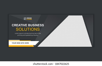 Digital marketing facebook cover and web banner template premium