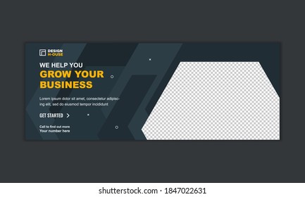 Digital marketing facebook cover and web banner template premium