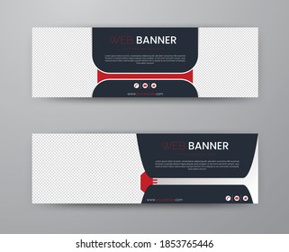 Digital marketing facebook cover and web banner template
