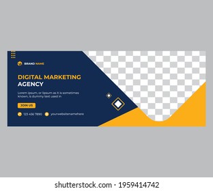 Digital marketing Facebook cover and web banner template design