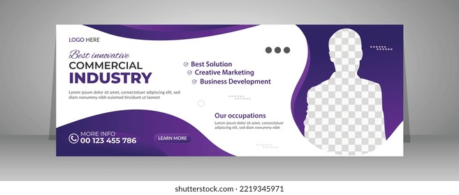 Digital marketing facebook cover or web banner template design