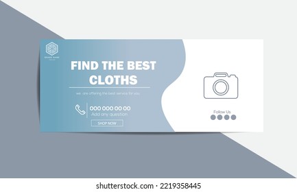 Digital marketing facebook cover and web banner template. Cover banner template, social media post