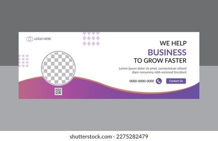 Digital marketing facebook cover or web banner design template.