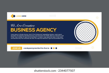 Digital marketing facebook cover and web banner template premium