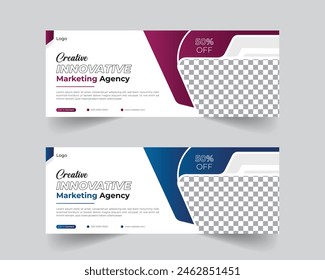 digital marketing facebook cover and web banner template