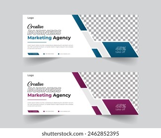 digital marketing facebook cover and web banner template
