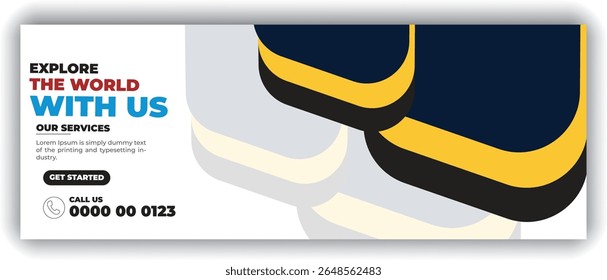 Digital marketing Facebook cover and web banner template