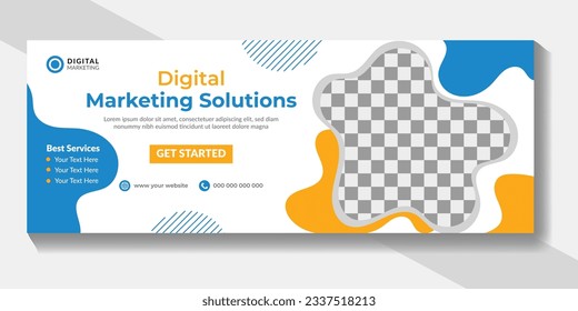 Digital marketing facebook timeline cover social media banner and web banner template design