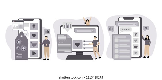 Digital Marketing Flat Bundle Design