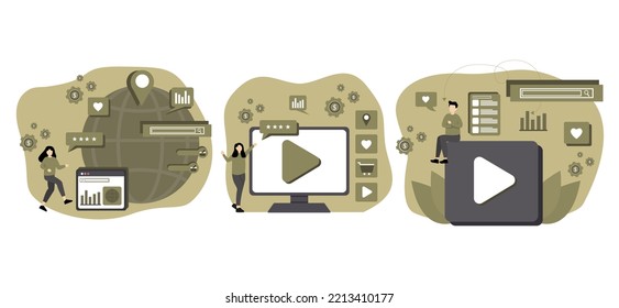 Digital Marketing Flat Bundle Design