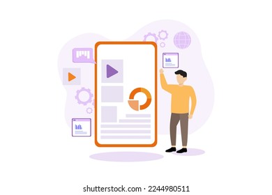 Digital Marketing Flat Design Illustration