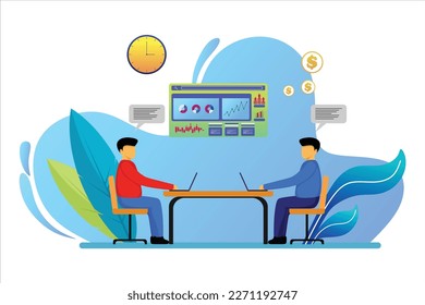 Digital marketing flat design, Market design vector