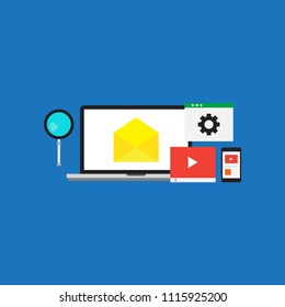 DIGITAL MARKETING FLAT ICON